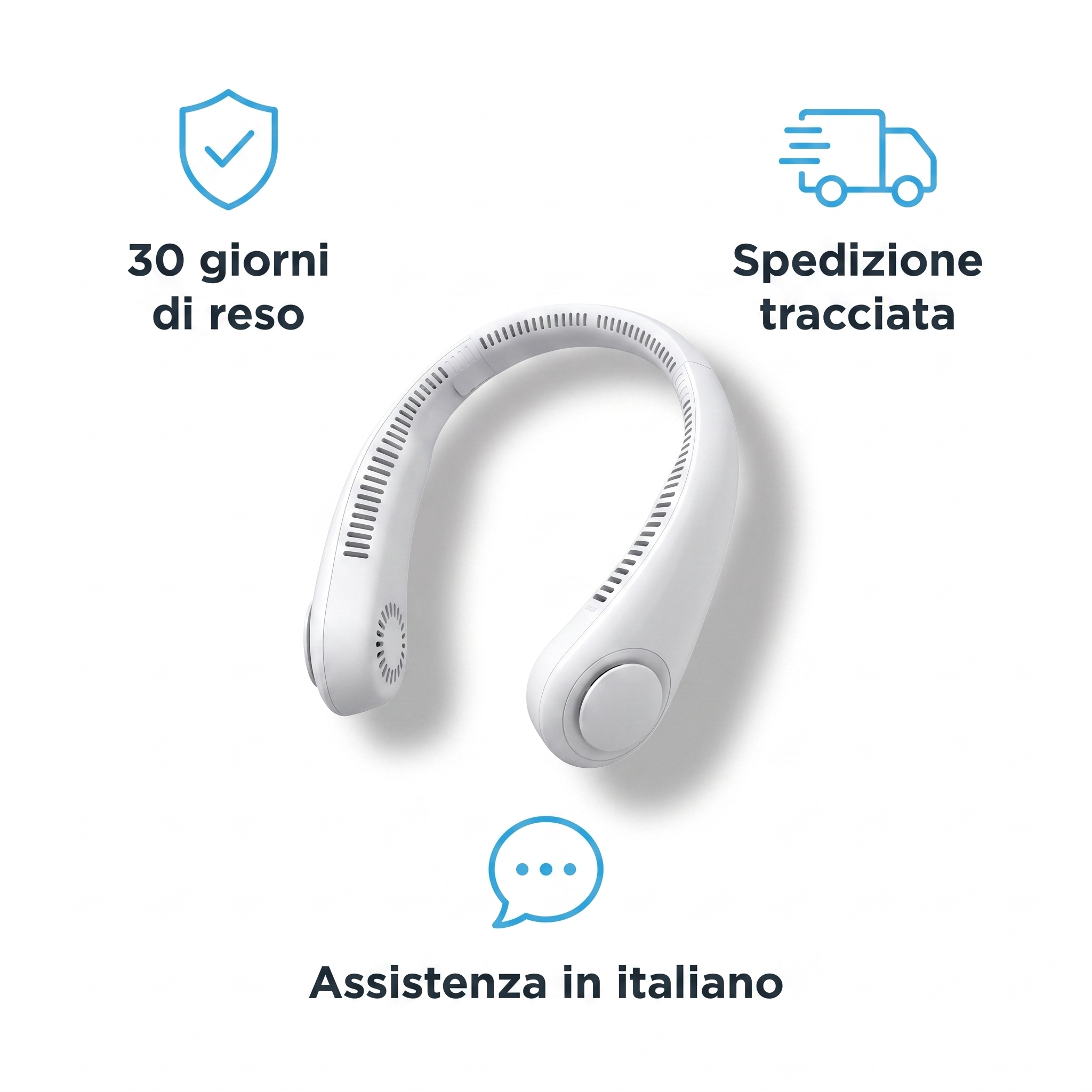 Garanzia 30 giorni di reso, spedizione tracciata e assistenza in italiano con Ventolieve